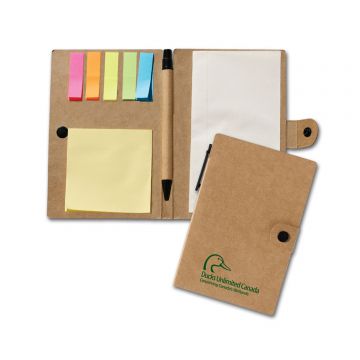 Recycled Jotter With Sticky Notes & Sticky-Flags Set